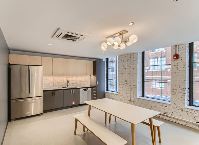 Private kitchen and break room — 444 N Orleans