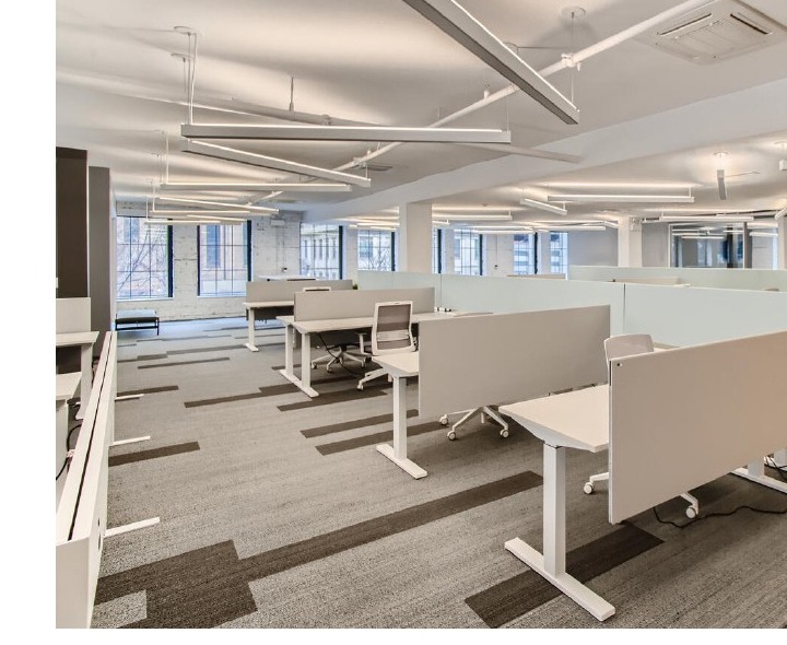 Workstations with dividers — 444 N Orleans